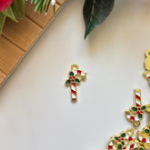 Candy Cane Enamel Craft Charm